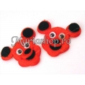 Figurina din material textil - ursulet rosu 2b