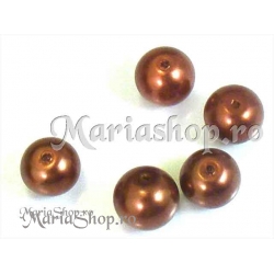 Perle sticla maro1 8mm 10b