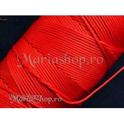 Snur pentru bratari rosu, 0.8mm 5m