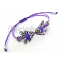 Twin violet-bratara