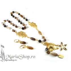 Set colier si cercei agate