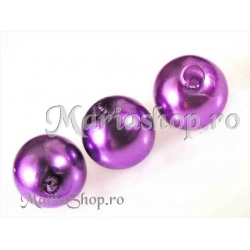 Perle sticla mov 10mm 20b