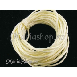 Snur satin crem 1mm 5m