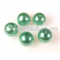 Perle sticla verde mint 8mm 10b