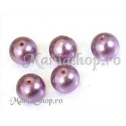 Perle sticla lila rece 8mm 10b