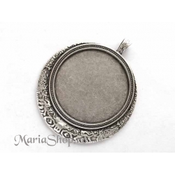 Pandantiv zamac baza cabochon 70x59 ag