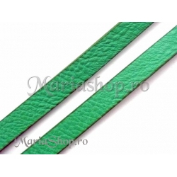 Snur lat piele eco verde 10x2mm, 50cm