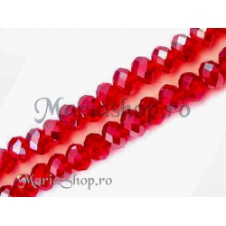 Cristale rondele rosu TrsLus 8x6mm 5b