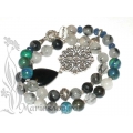 Colier azurit, agate si onix