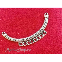 Link zamac argintat colier 94x41mm