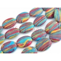 Magnezit color oval flat 25mm 2b