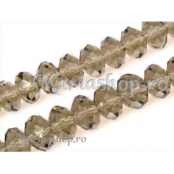 Cristale rondele tabac 8x6mm 5b