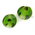 Margele lampwork pastila Leo verde 3b