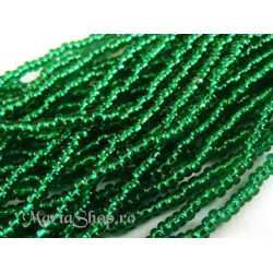 Silver-Lined Green Emerald 11/0