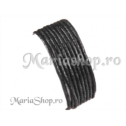 Ata cerata 1mm, negru 5m