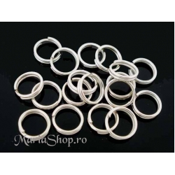 Zale duble argintii 8mm 100b