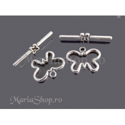 Inchizatoare toggle Ag antic fluture 17mm 1b
