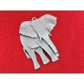 Pandantiv zamac argintat elefant 70mm